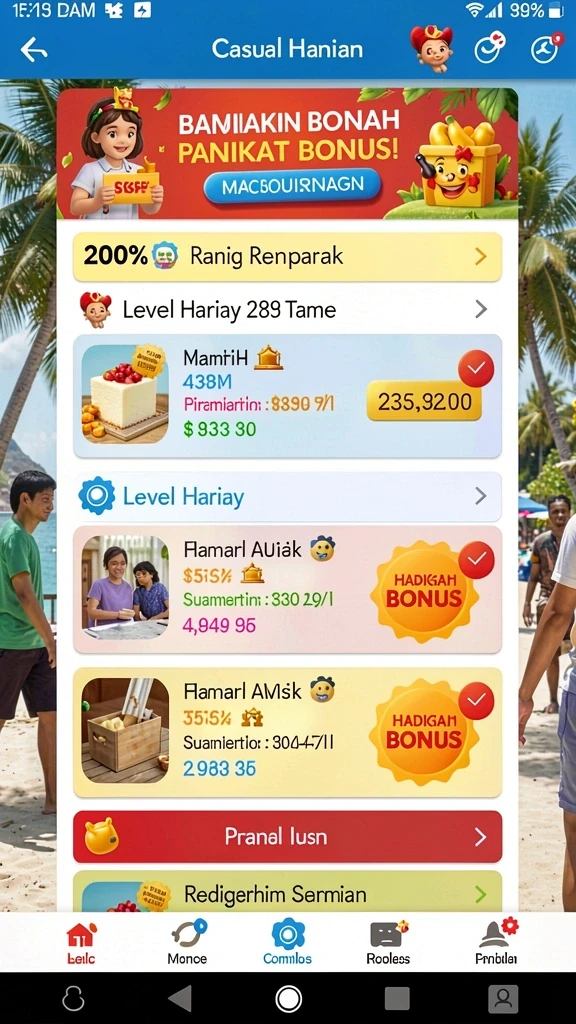 Tema slot yang beragam menambah keseruan bermain.