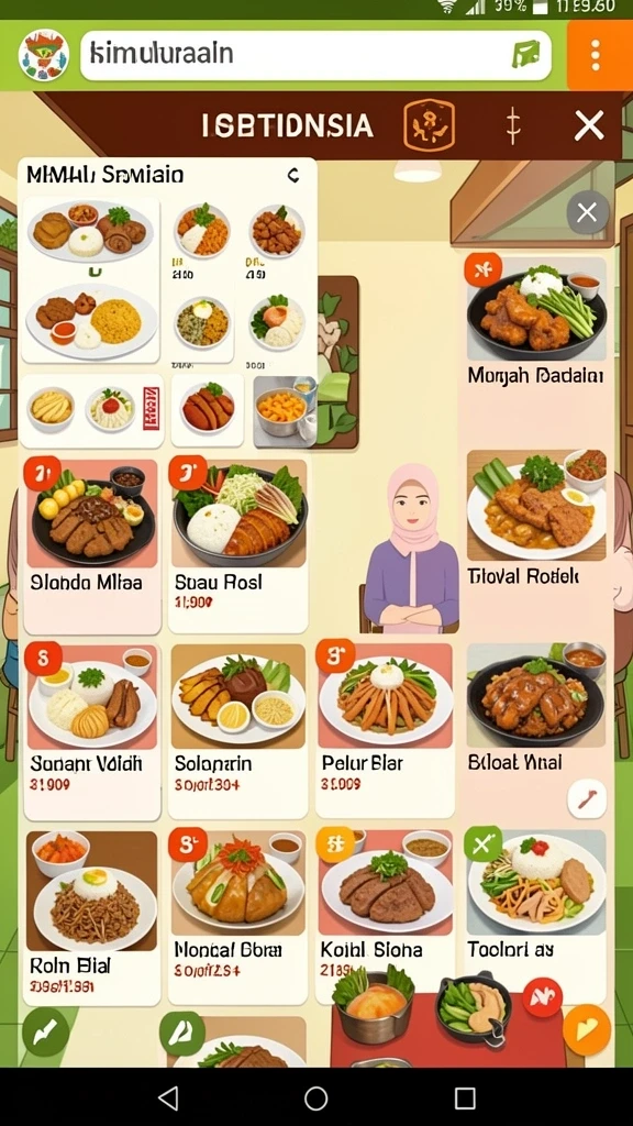 Tampilan menu utama yang menarik dan mudah dinavigasi.