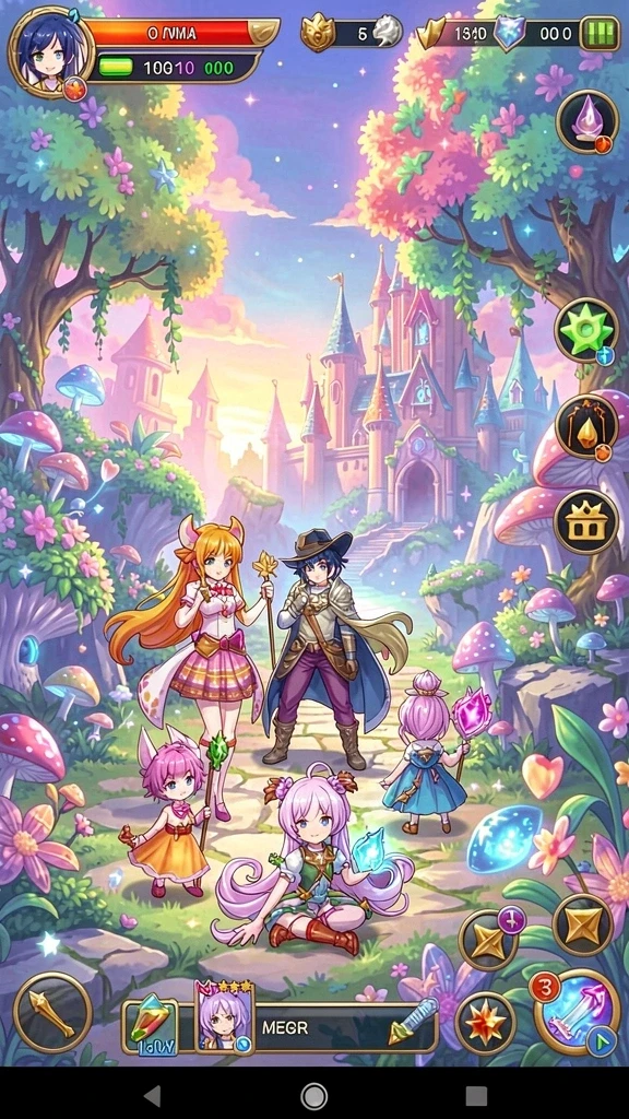 Tampilan menu utama yang menarik dengan berbagai pilihan game.