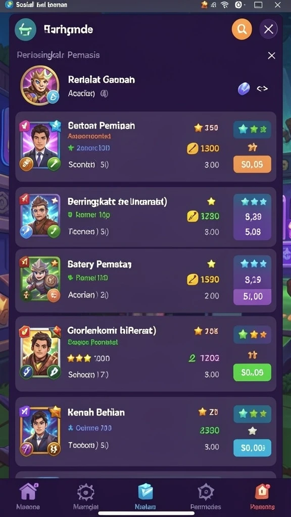 Scenery indah yang memukau di dalam game.