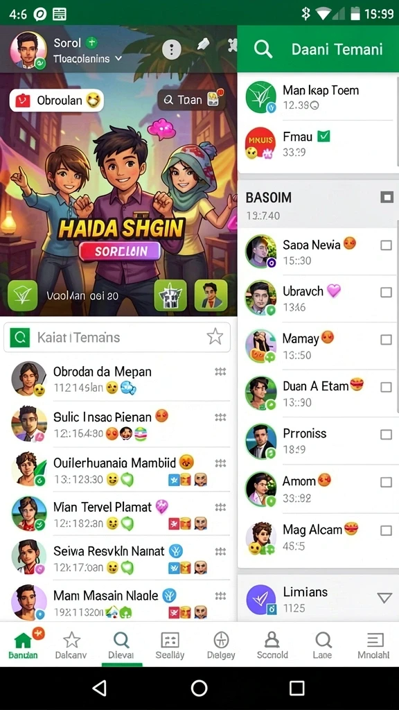 Fitur interaksi pemain yang membuat bermain lebih sosial.