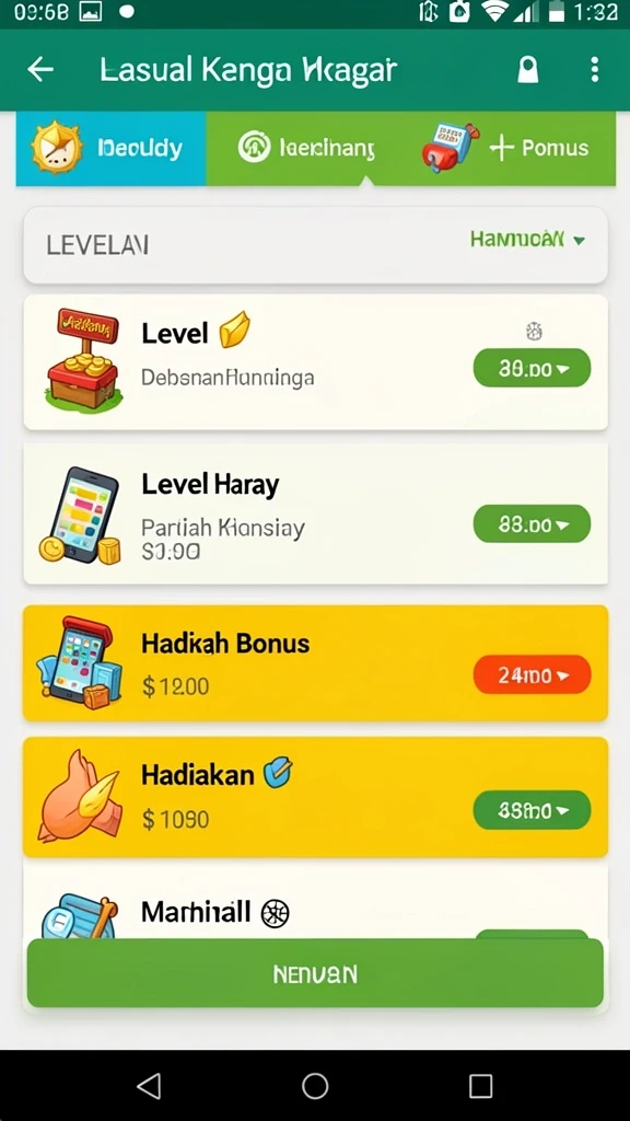 Sistem reward yang memotivasi setiap kemenangan.
