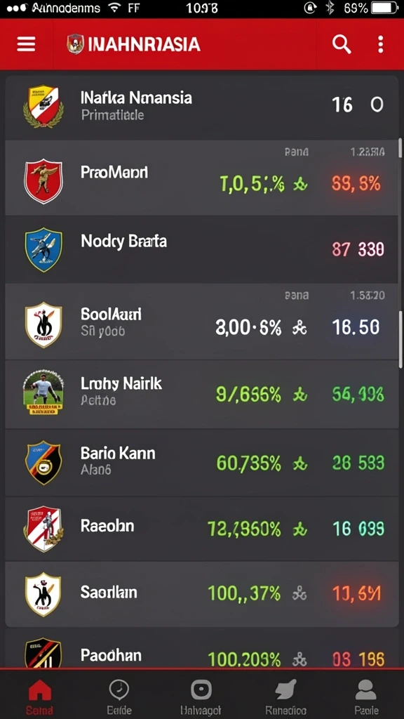 Tampilan utama aplikasi MIMINBET yang menarik dan informatif.