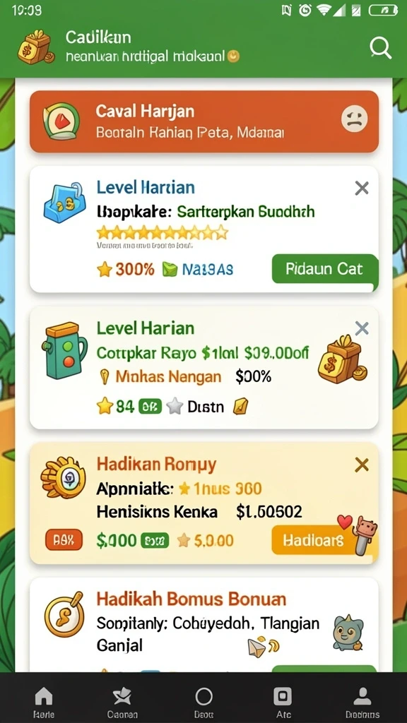 Karakter-karakter unik yang bisa Anda pilih.