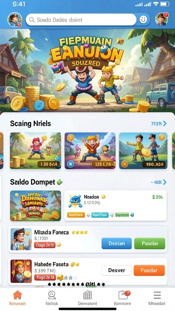 Fitur turnamen mingguan dengan hadiah menarik.
